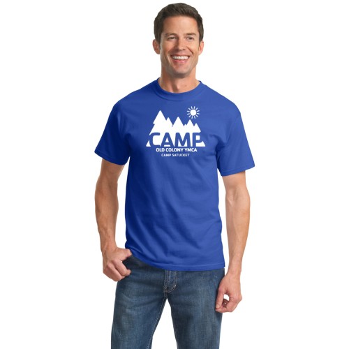 Short Sleeve 100% Cotton Tee - Camp Satucket - Available with Alumni Sleeve Print